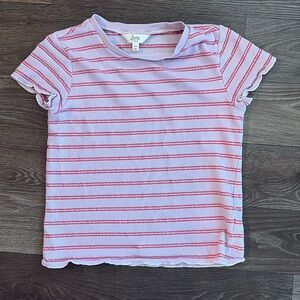 Bixby Pink and Purple Fitted Cap Sleeve T-Shirt